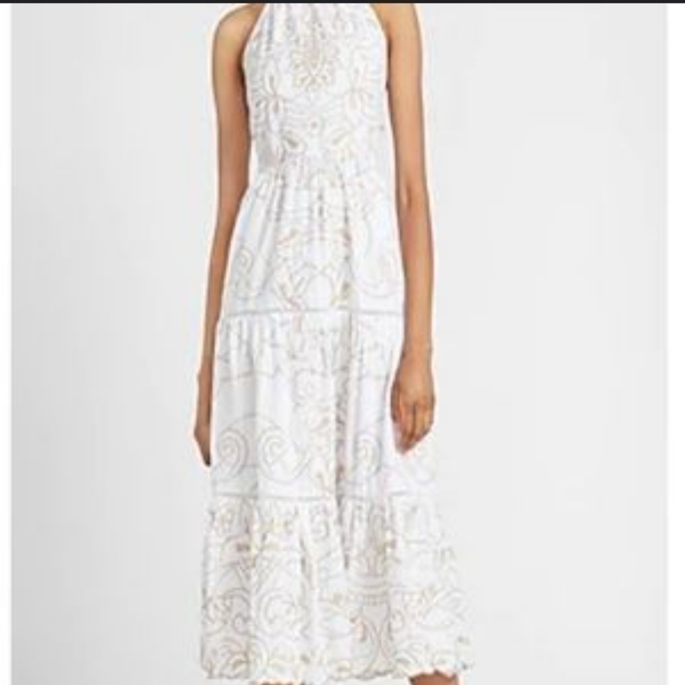 Express halter dress tiered